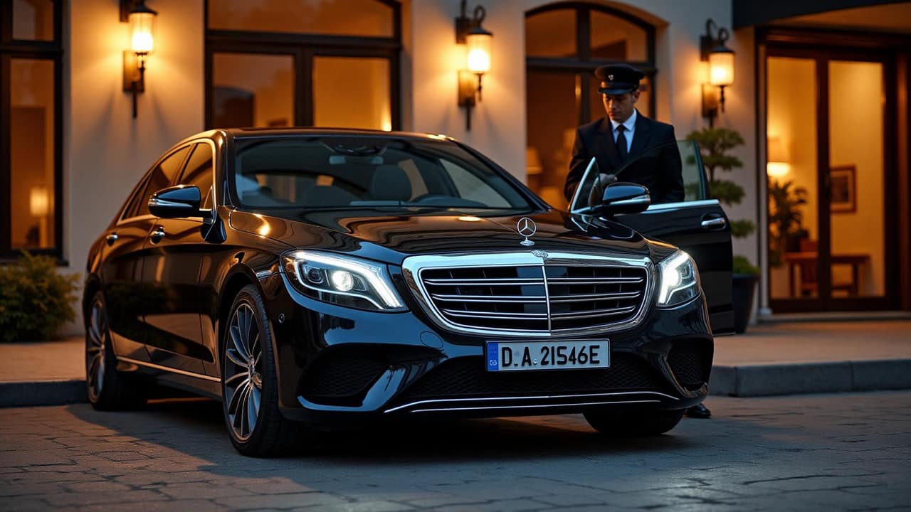 Mercedes Classe S noire premium - Service VTC de luxe avec chauffeur professionnel